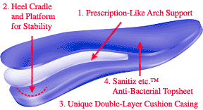 Powerstep size chart detail