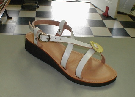 Yellow Strap Sandal with Toe Loop sandal — Larry Schupbach, Village Shoe Service
