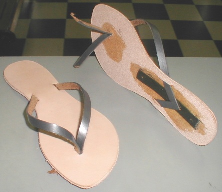 Custom leather sandal — Larry Schupbach, Village Shoe Service